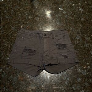 KanCan Black Distressed Jean Shorts